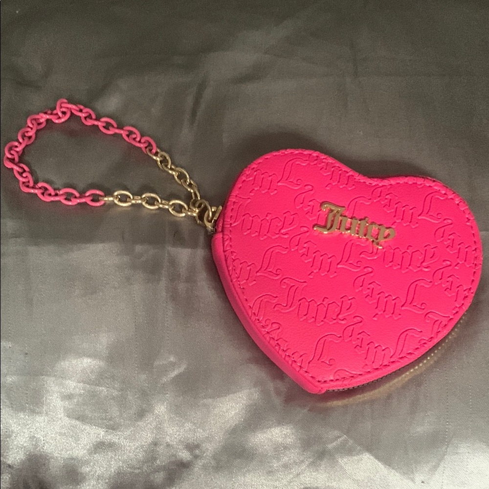 Juicy Couture Pink Heart Wristlet